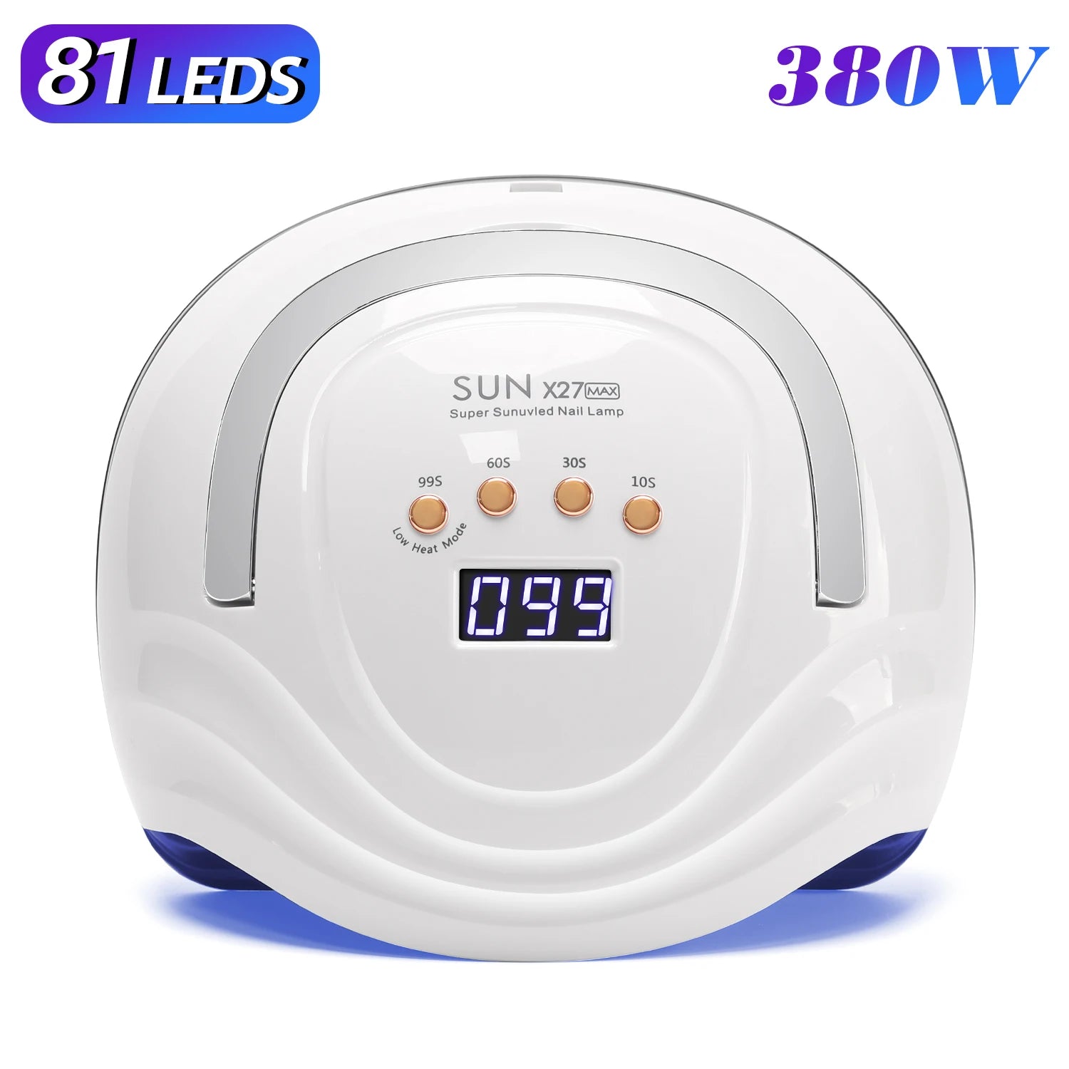 Професионална UV лампа за нокти 380W с 81 LED – LCD дисплей