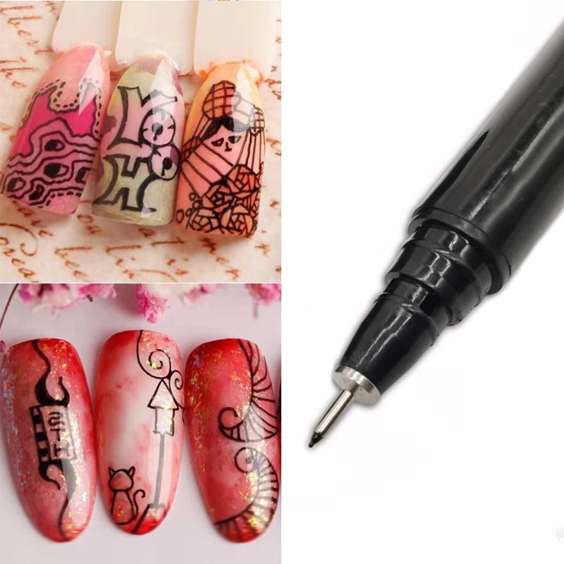 Химикал за нокти Nail Art Graffiti – фина четка за рисуване и декорация на маникюр
