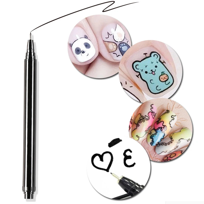 Химикал за нокти Nail Art Graffiti – фина четка за рисуване и декорация на маникюр