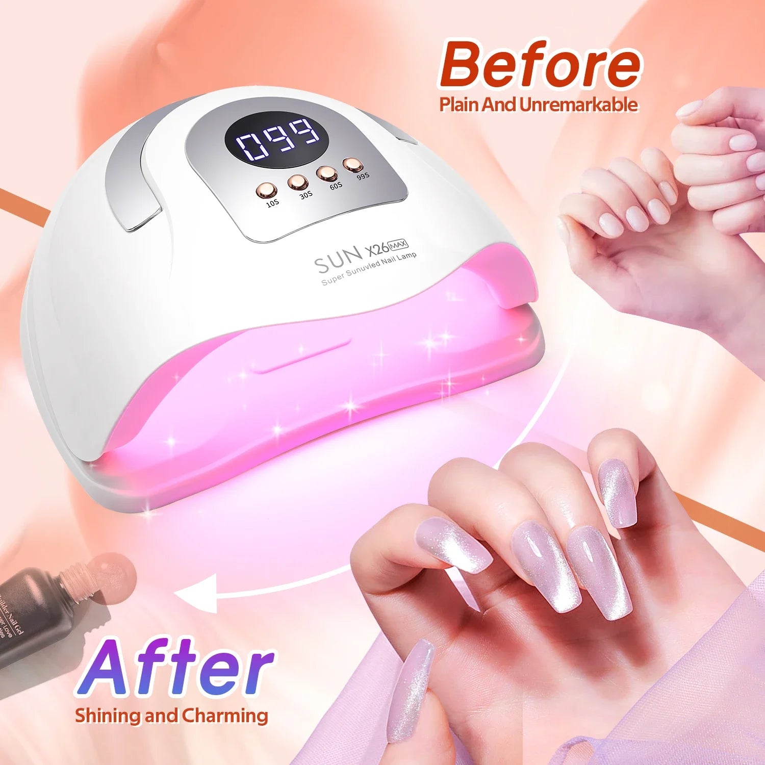 UV LED лампа за нокти Diana Beauty SUN X26 MAX