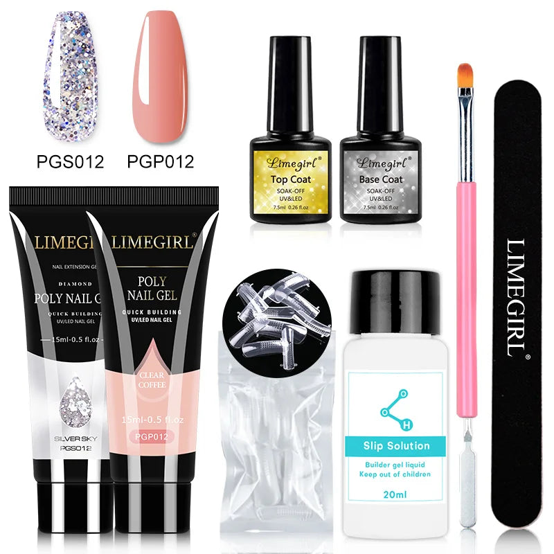 Комплект за удължаване на нокти Limegirl Poly Nail Gel