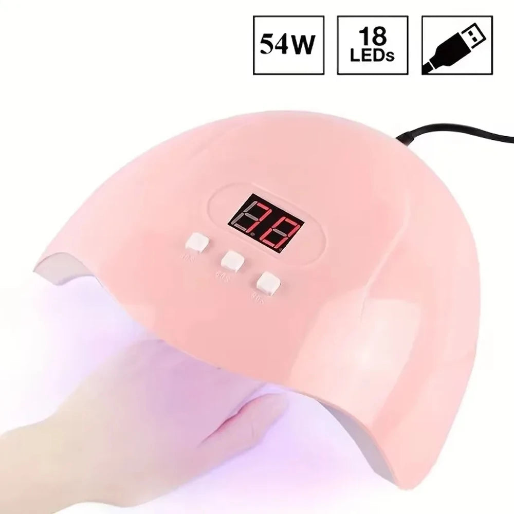 Комплект за маникюр с UV LED лампа и електрическа пила