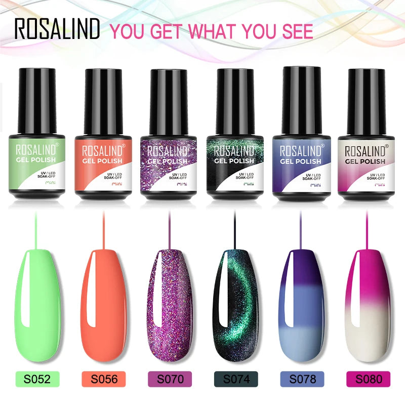 ROSALIND Гел лак за нокти – UV/LED, База и Топ