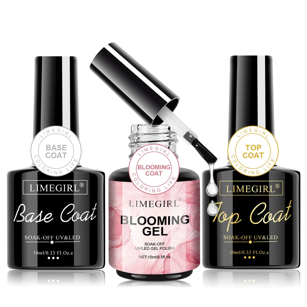 LIMEGIRL Blooming Gel 15ml – прозрачен гел лак за цветя