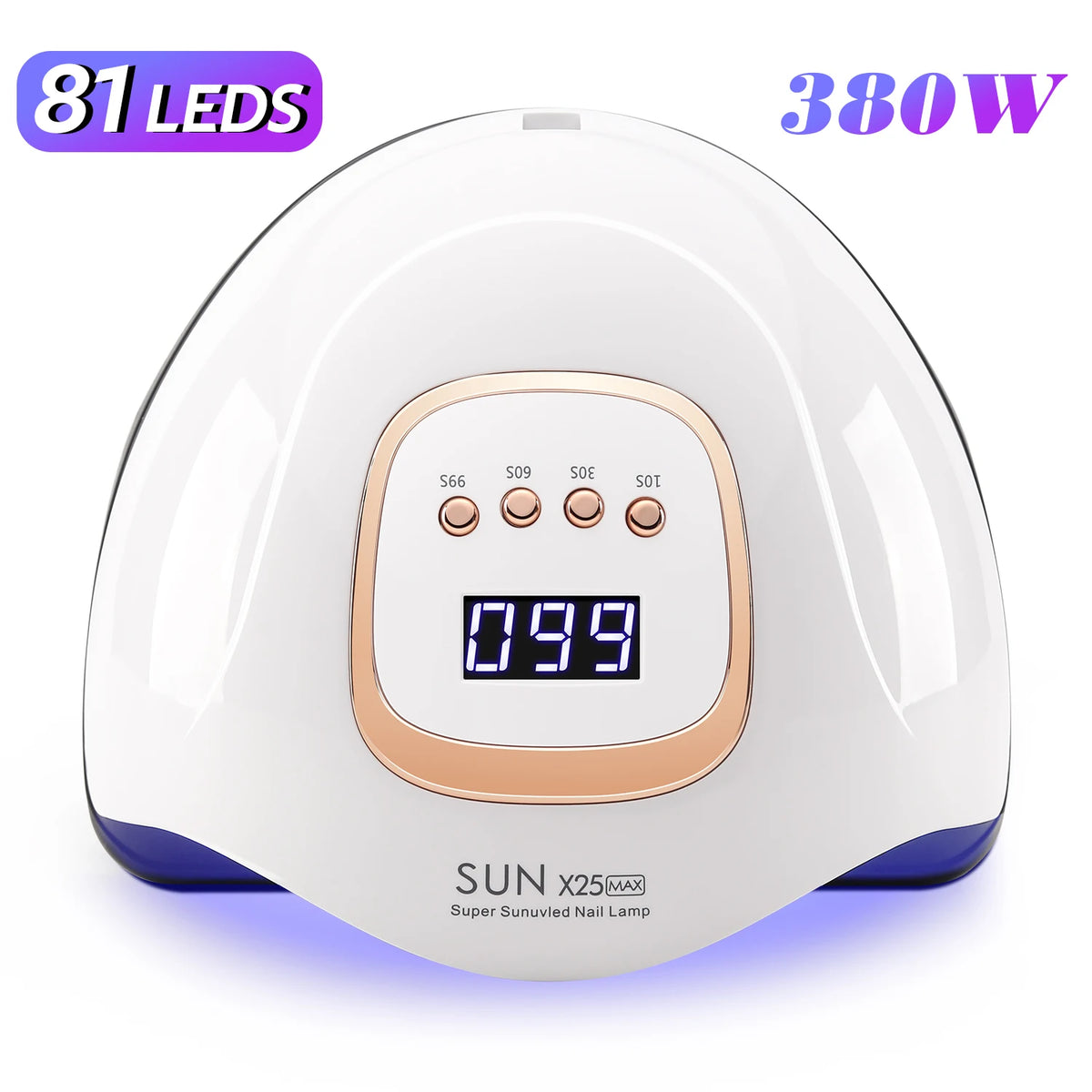 Професионална UV лампа за нокти 380W с 81 LED – LCD дисплей