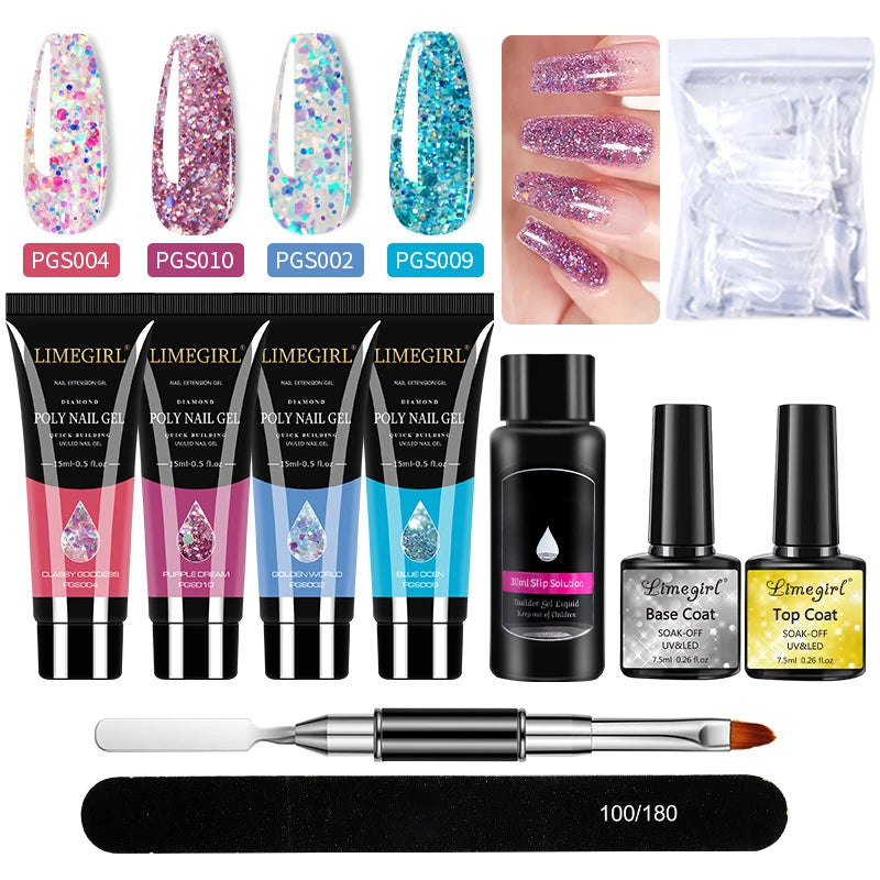 Комплект за удължаване на нокти Limegirl Poly Nail Gel