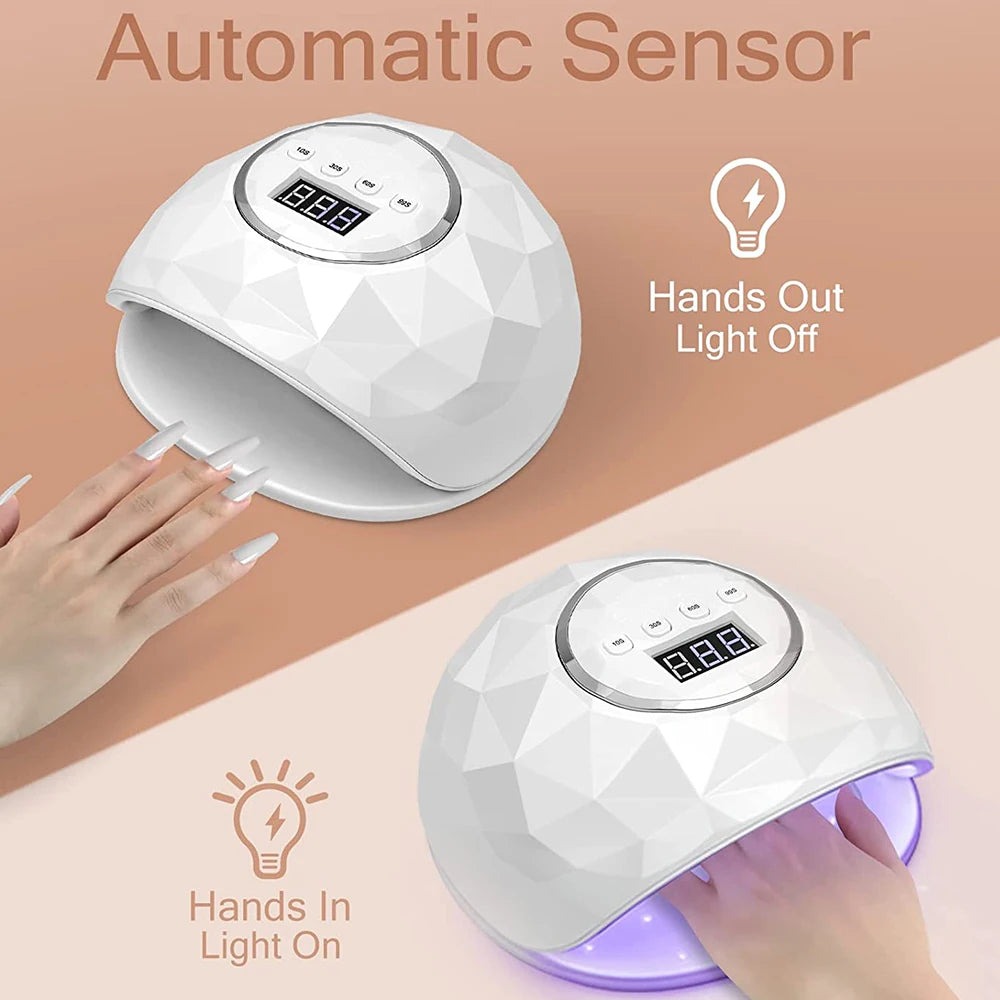UV/LED лампа за нокти с LCD дисплей и функция за запаметяване