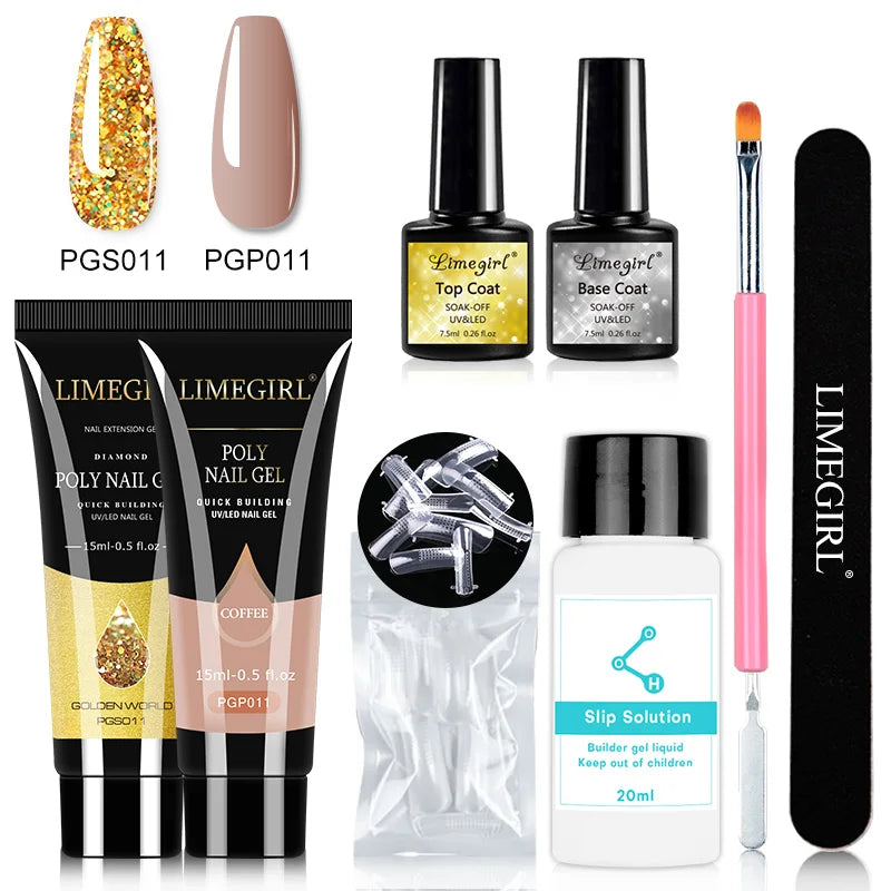 Комплект за удължаване на нокти Limegirl Poly Nail Gel