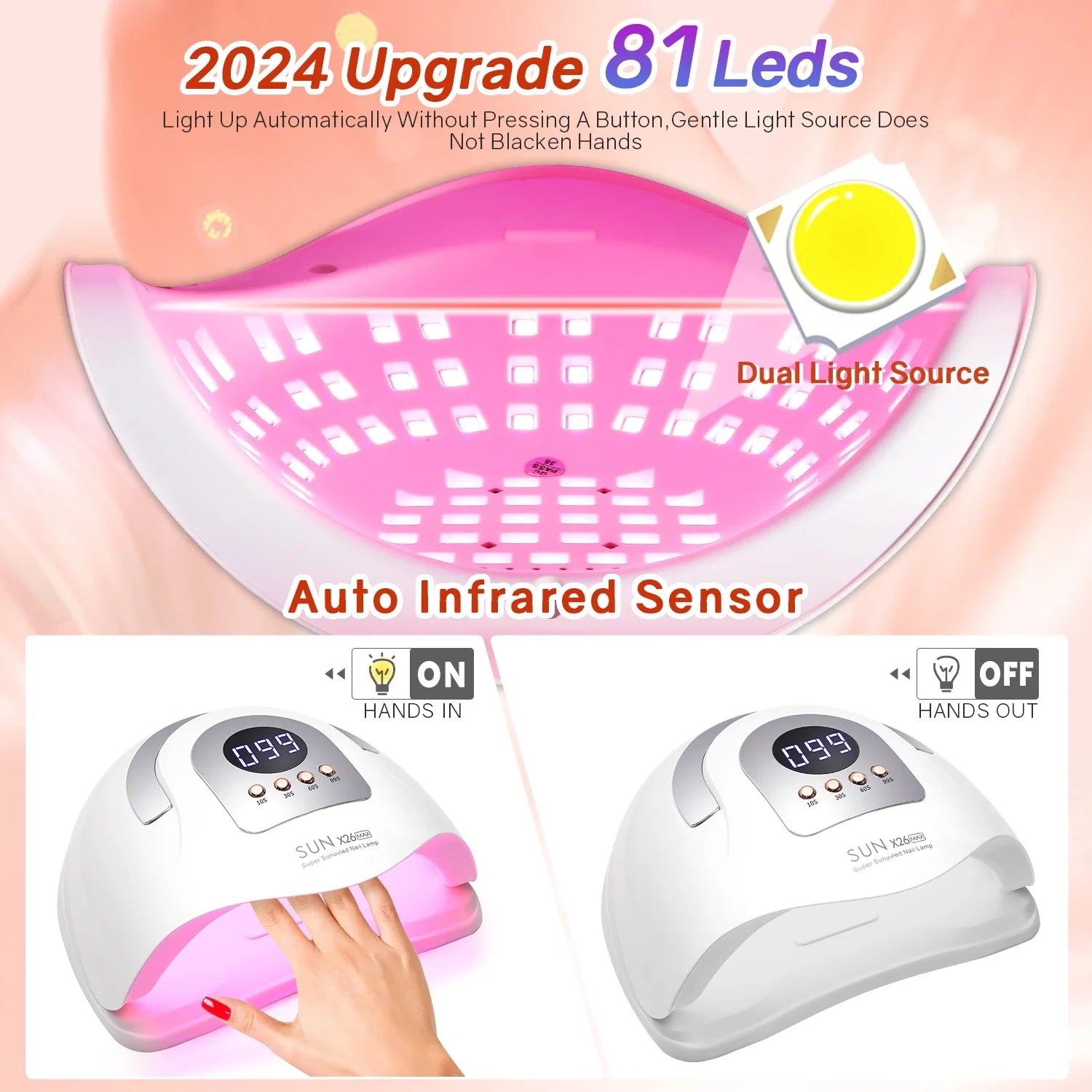 UV LED лампа за нокти Diana Beauty SUN X26 MAX