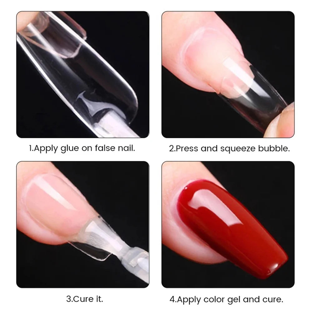 Комплект от 550 броя Soft Gel типси – матови, пълен капак