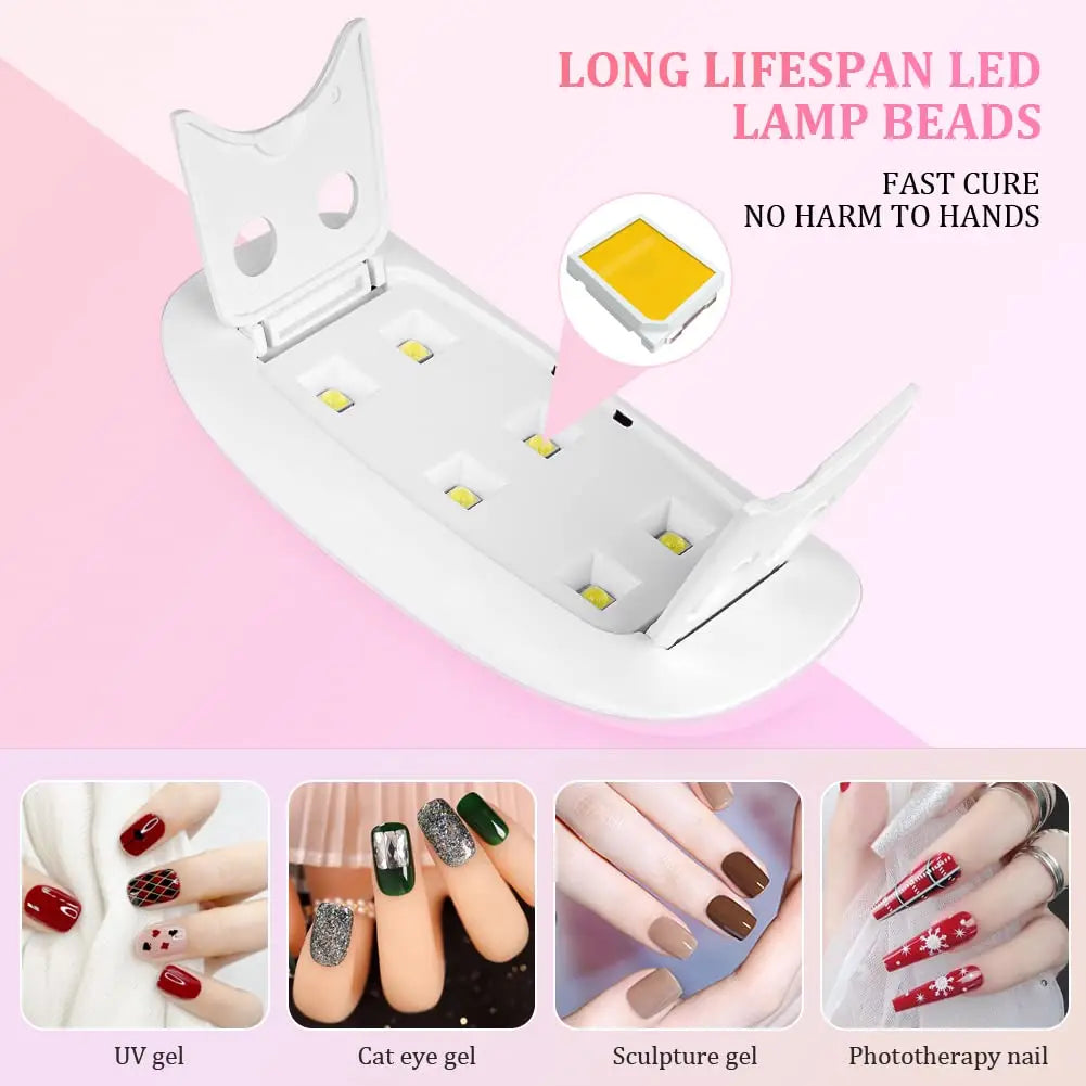Сгъваема UV/LED лампа за нокти 6W