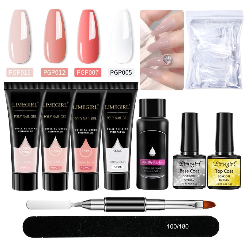Комплект за удължаване на нокти Limegirl Poly Nail Gel