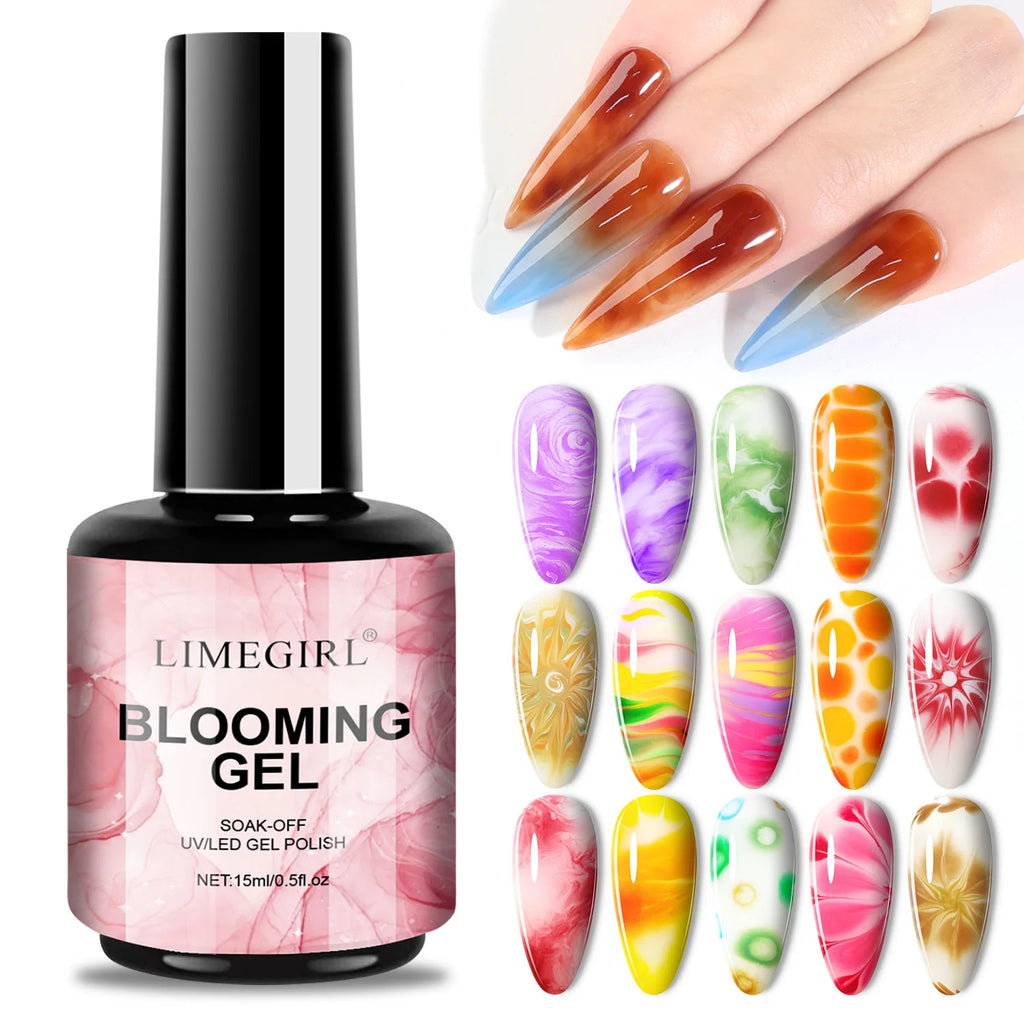 LIMEGIRL Blooming Gel 15ml – прозрачен гел лак за цветя