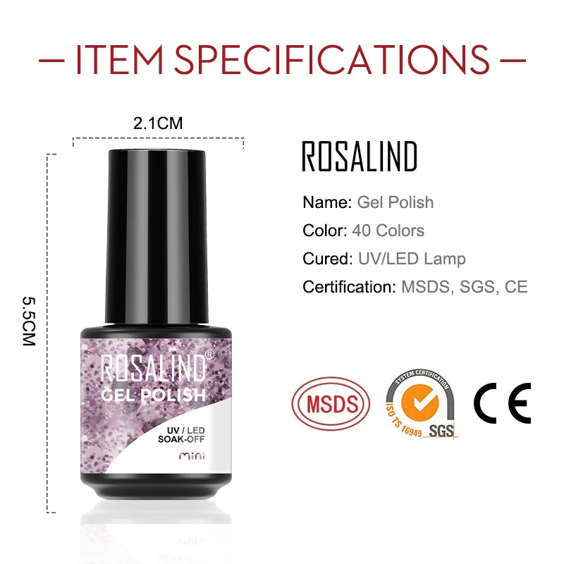 ROSALIND Гел лак за нокти – UV/LED, База и Топ